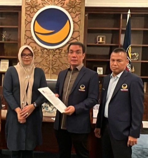 Hadir di Pemberian Rekomendasi DPP Nasdem Untuk Bacakada, Hasbi Ansori Dapat Restu di Pilbup Batanghari ?